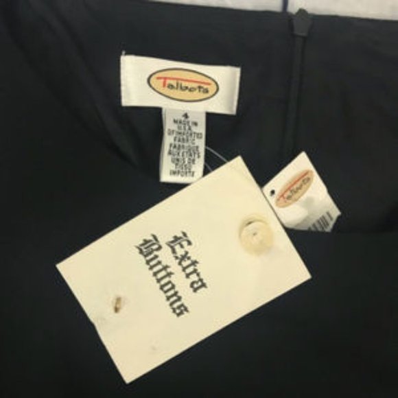 Talbots Little Black Dress with Button Detail sz 4 - Picture 4 of 5